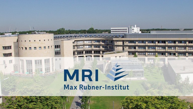 Außenansicht des MRI am Standort Karlsruhe mit Logo