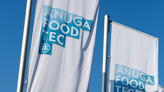 Fahnen mit Logo Anuga FoodTec