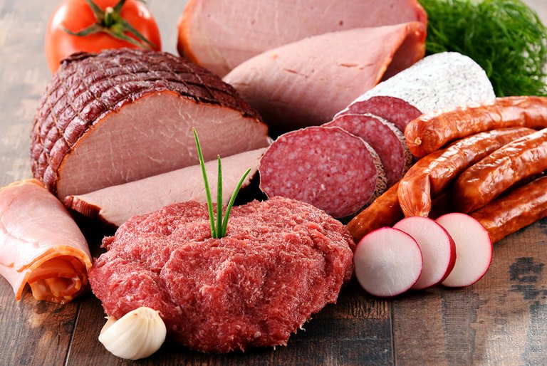 Fleisch in verschiedenen Variationen 
